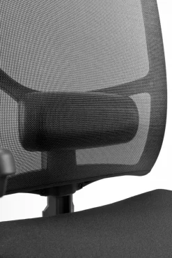 Hammerbacher Draaistoel Synchroonmechanisme Mesh In hoogte verstelbare armleuning Zwart 150 kg VSDP2 700 mm x 1.330 mm