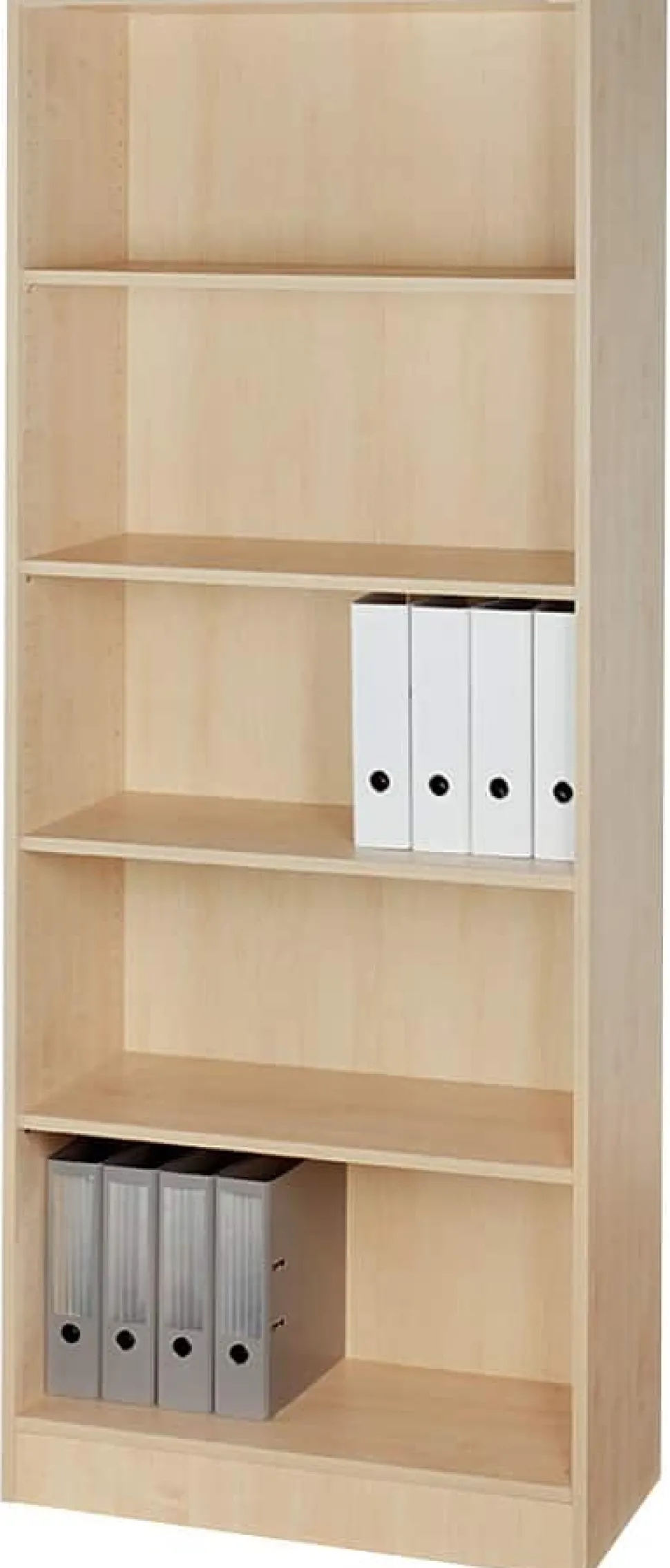 Hammerbacher Gemelamineerde spaanplaat Boekenkast 4 Planken 800 x 400 x 2.004 mm Bruin Ahorn