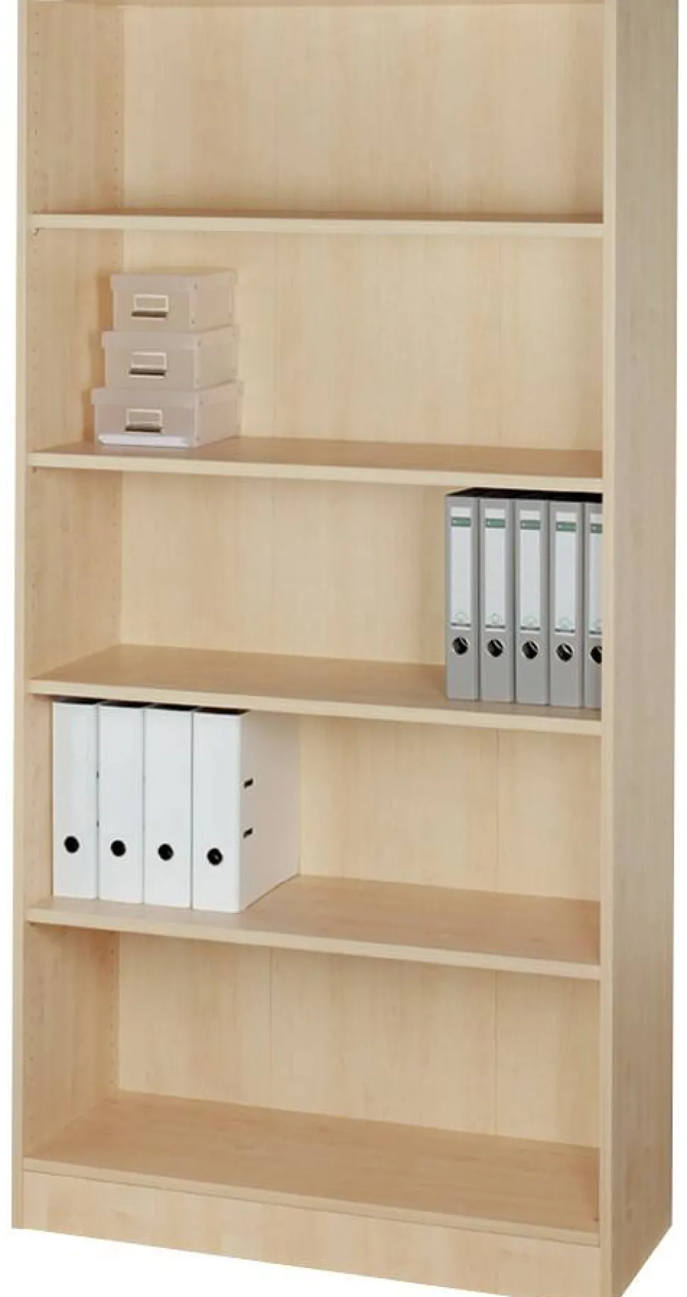 Hammerbacher Gemelamineerde spaanplaat Boekenkast 4 Planken 1.000 x 400 x 2.004 mm Bruin Ahorn