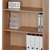 Hammerbacher Gemelamineerde spaanplaat Boekenkast 2 Planken 800 x 400 x 1.270 mm Donkerbruin Walnoot