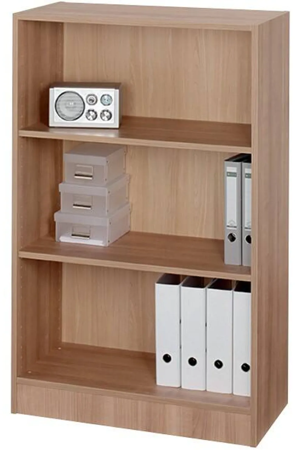 Hammerbacher Gemelamineerde spaanplaat Boekenkast 2 Planken 800 x 400 x 1.270 mm Donkerbruin Walnoot