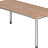Hammerbacher H-Serie VHS Bureau Walnoot 4 metalen poten 1,800 (B) x 800 (D) x 810 (H) mm Spaanplaat, Staal