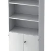 Hammerbacher Kast Gemelamineerde spaanplaat 4 Planken Afsluitbaar 800 x 420 x 2.004 mm Wit
