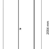 Hammerbacher Kast Gemelamineerde spaanplaat 5 Planken Afsluitbaar 800 x 420 x 2.004 mm Eiken Bruin, wit