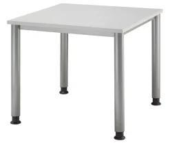 Hammerbacher Matrix Bureau Vierkant 4 voeten 800 (B) x 800 (D) x 810 (H) mm Aluminium, Hout, Kunststof, Spaanplaat