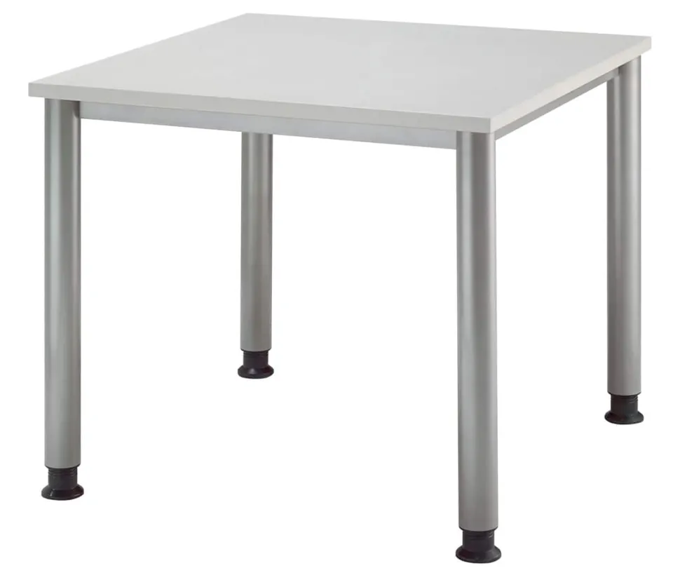 Hammerbacher Matrix Bureau Vierkant 4 voeten 800 (B) x 800 (D) x 810 (H) mm Aluminium, Hout, Kunststof, Spaanplaat