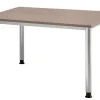 Hammerbacher Matrix Bureau Rechthoekig Walnoot 4 voeten 1.200 (B) x 800 (D) x 760 (H) mm Aluminium, Hout, Kunststof, Spaanplaat