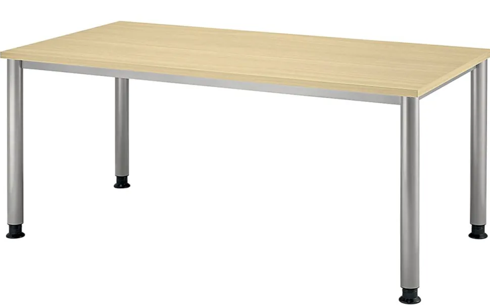 Hammerbacher Matrix Bureau Rechthoekig Ahorn 4 voeten 1,600 (B) x 800 (D) x 810 (H) mm Aluminium, Hout, Kunststof, Spaanplaat