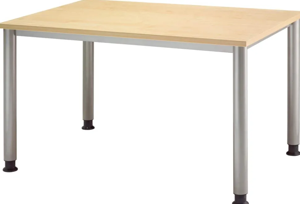 Hammerbacher Matrix Bureau Rechthoekig Ahorn 4 voeten 1,200 (B) x 800 (D) x 810 (H) mm Aluminium, Hout, Kunststof, Spaanplaat