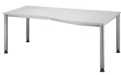 Hammerbacher Matrix Bureau Vrije vorm 4 voeten 1,800 (B) x 1,000 (D) x 810 (H) mm Aluminium, Hout, Kunststof, Spaanplaat