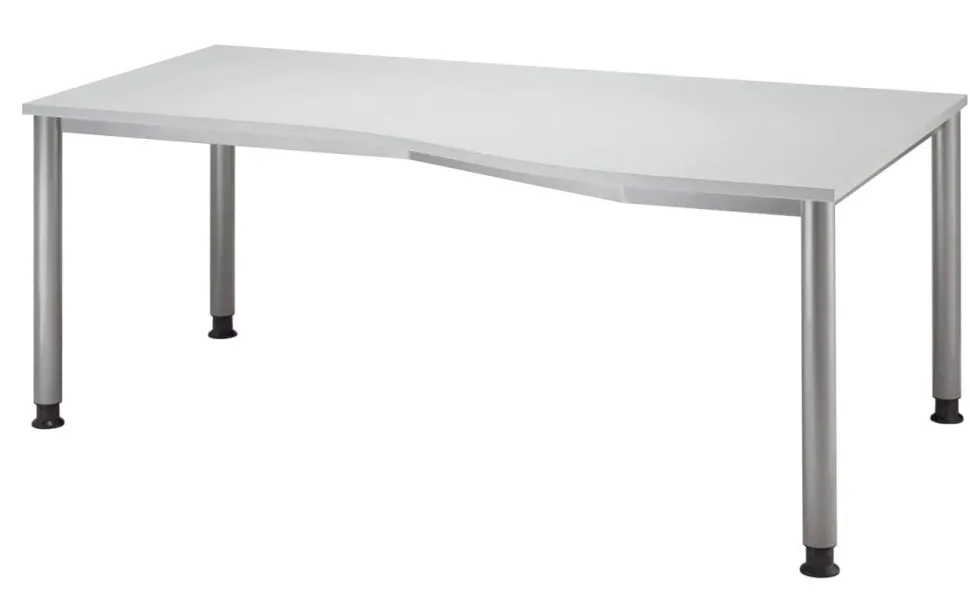 Hammerbacher Matrix Bureau Vrije vorm 4 voeten 1,800 (B) x 1,000 (D) x 810 (H) mm Aluminium, Hout, Kunststof, Spaanplaat