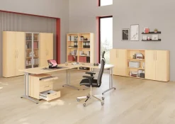 Hammerbacher Matrix Gemelamineerde spaanplaat Archiefkast 2 Planken 800 x 330 x 1.144 mm Bruin Ahorn