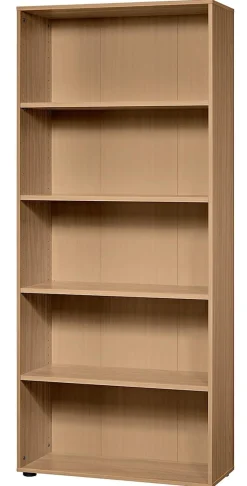 Hammerbacher Matrix Gemelamineerde spaanplaat Boekenkast 4 Planken 800 x 330 x 1.880 mm Bruin Beuken