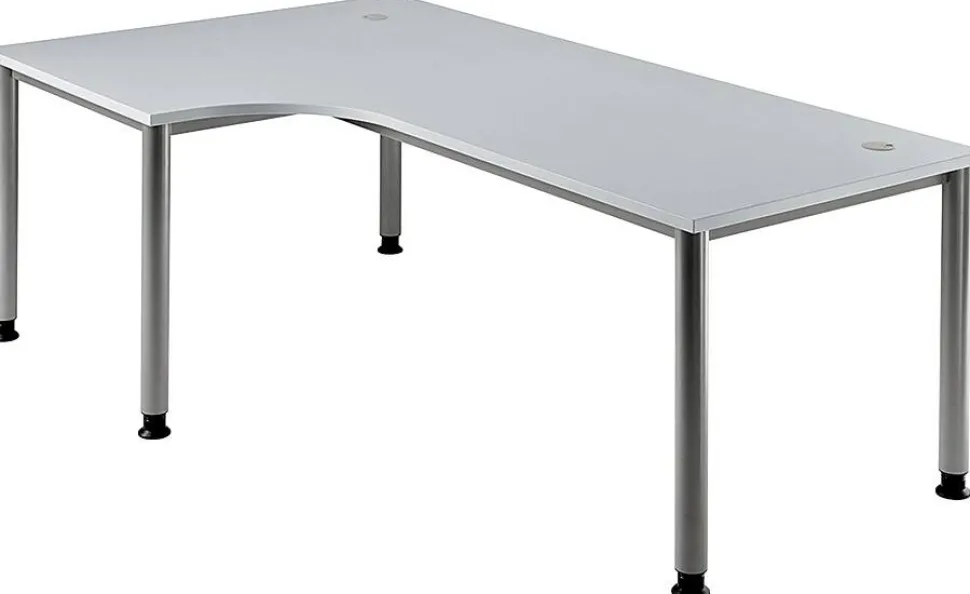 Hammerbacher Matrix Hoekbureau Vrije vorm 4 voeten 2.000 (B) x 1.200 (D) x 760 (H) mm Aluminium, Hout, Kunststof, Spaanplaat