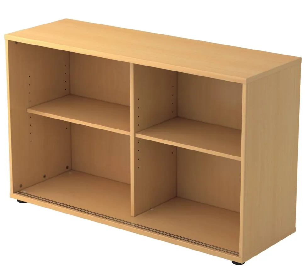 Hammerbacher Matrix Schuifdeurenkast Gemelamineerde spaanplaat 1 Plank 1.200 x 400 x 748 mm Beuken Bruin