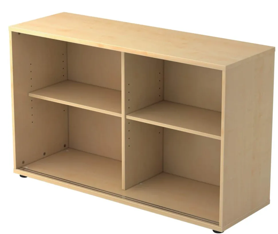 Hammerbacher Matrix Schuifdeurenkast Gemelamineerde spaanplaat 1 Plank 1.200 x 400 x 748 mm Ahorn Bruin