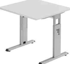Hammerbacher Matrix VOS Hoogteverstelbaar Bureau Vierkant Grijs C-Voet 800 (B) x 800 (D) x 850 (H) mm Spaanplaat, Staal