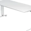 Hammerbacher O-Serie VOS Hoogteverstelbaar Bureau Rechthoekig Wit C-Voet 1,800 (B) x 800 (D) x 850 (H) mm Spaanplaat, Staal