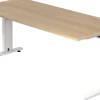 Hammerbacher O-Serie VOS Hoogteverstelbaar Bureau Rechthoekig Eiken C-Voet 1,800 (B) x 800 (D) x 850 (H) mm Spaanplaat, Staal