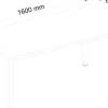 Hammerbacher Q Series VQS Hoogteverstelbaar Bureau Rechthoekig Eiken 4 metalen poten 1.600 (B) x 800 (D) x 810 (H) mm Spaanplaat, Staal
