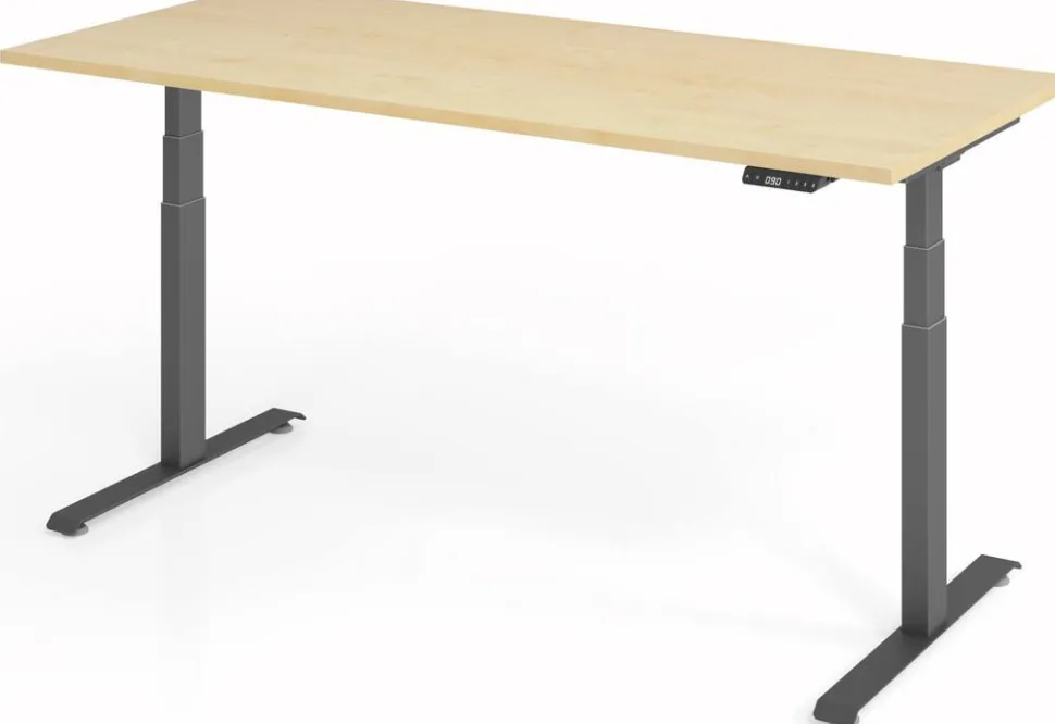 Hammerbacher Rechthoekig Zit-sta-bureau 1.800 x 800 x 1.295 x 645 - 1.295 Hout, Metaal Bruin