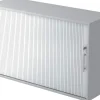Hammerbacher Roldeurkast Gemelamineerde spaanplaat 1 Plank Afsluitbaar 1.200 x 400 x 748 mm Grijs, zilver