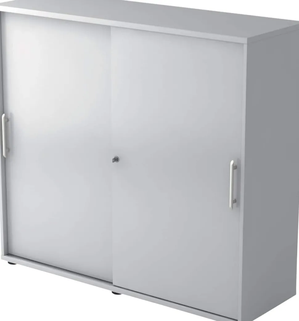 Hammerbacher Schuifdeurkast 1735S RE Lichtgrijs 1.200 x 400 x 1.100 mm