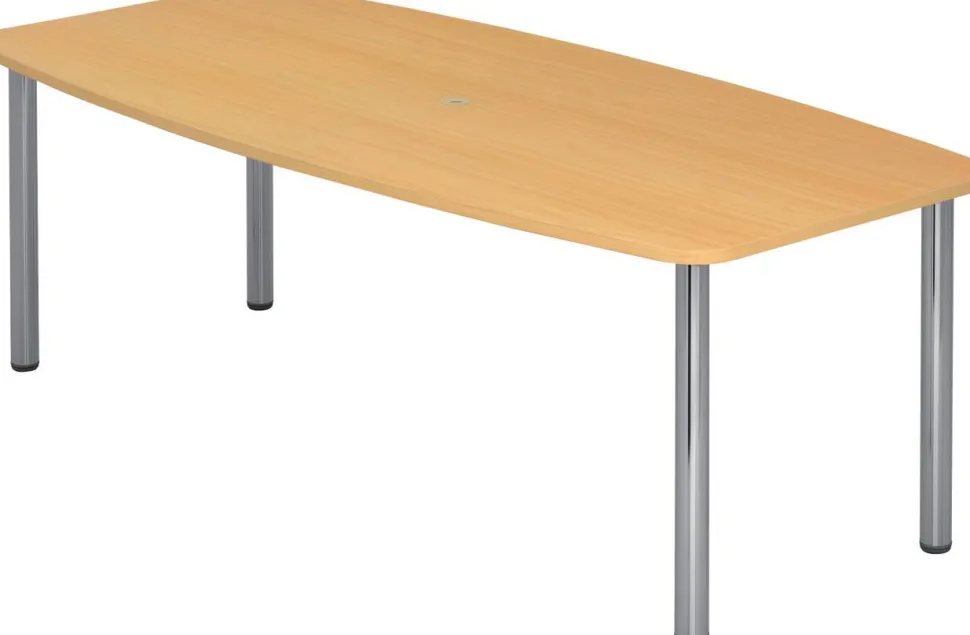 Hammerbacher Vergadertafel KT22C/6 Beuken Gemelamineerde spaanplaat Zilver 2.200 x 1.050 x 740 mm