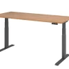 Hammerbacher VXDKB Elektrisch hoogteverstelbaar Zit-sta-bureau Walnoot C-Voet 1.800 (B) x 800 (D) x 1.290 (H) mm Spaanplaat, Staal