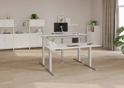 Hammerbacher VXDKB Elektrisch hoogteverstelbaar Zit-sta-bureau Beuken C-Voet 1.200 (B) x 800 (D) x 1.290 (H) mm Spaanplaat, Staal