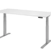 Hammerbacher VXDKB Elektrisch hoogteverstelbaar Zit-sta-bureau Wit C-Voet 1.800 (B) x 800 (D) x 1.290 (H) mm Spaanplaat, Staal