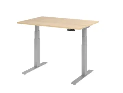 Hammerbacher VXDKB Elektrisch hoogteverstelbaar Zit-sta-bureau Eiken C-Voet 1.200 (B) x 800 (D) x 1.290 (H) mm Spaanplaat, Staal