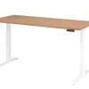 Hammerbacher VXDKB Elektrisch hoogteverstelbaar Zit-sta-bureau Walnoot C-Voet 1.800 (B) x 800 (D) x 1.290 (H) mm Spaanplaat, Staal