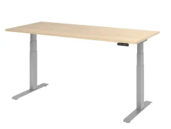 Hammerbacher VXDKB Elektrisch hoogteverstelbaar Zit-sta-bureau Eiken C-Voet 1.800 (B) x 800 (D) x 1.290 (H) mm Spaanplaat, Staal