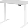Hammerbacher VXDKB Elektrisch hoogteverstelbaar Zit-sta-bureau Grijs C-Voet 1.200 (B) x 800 (D) x 1.290 (H) mm Spaanplaat, Staal