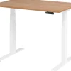 Hammerbacher VXDKB Elektrisch hoogteverstelbaar Zit-sta-bureau Walnoot C-Voet 1.200 (B) x 800 (D) x 1.290 (H) mm Spaanplaat, Staal