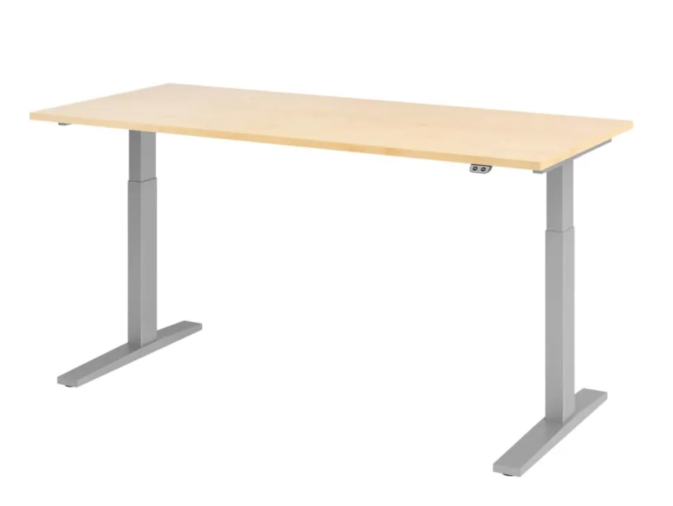Hammerbacher VXMKA Elektrisch hoogteverstelbaar Zit-sta-bureau Ahorn C-Voet 1,800 (B) x 800 (D) x 1,200 (H) mm Spaanplaat, Staal
