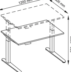 Hammerbacher XBHM VXBHM Elektrisch hoogteverstelbaar Zit-sta-bureau Rechthoekig Beuken C-Voet 1.200 (B) x 800 (D) x 1.290 (H) mm Spaanplaat, Staal, Aluminium