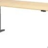 Hammerbacher XBHM VXBHM Elektrisch hoogteverstelbaar Zit-sta-bureau Rechthoekig Ahorn C-Voet 2.000 (B) x 1.000 (D) x 1.290 (H) mm Spaanplaat, Staal, Aluminium