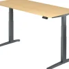 Hammerbacher XBHM VXBHM Elektrisch hoogteverstelbaar Zit-sta-bureau Rechthoekig Ahorn C-Voet 1.800 (B) x 800 (D) x 1.290 (H) mm Spaanplaat, Staal, Aluminium