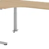 Hammerbacher XDSM VXDSM Elektrisch hoogteverstelbaar Zit-sta-bureau Vrije vorm Eiken T-Voet 2,000 (B) x 1,200 (D) x 1,270 (H) mm Spaanplaat, Staal