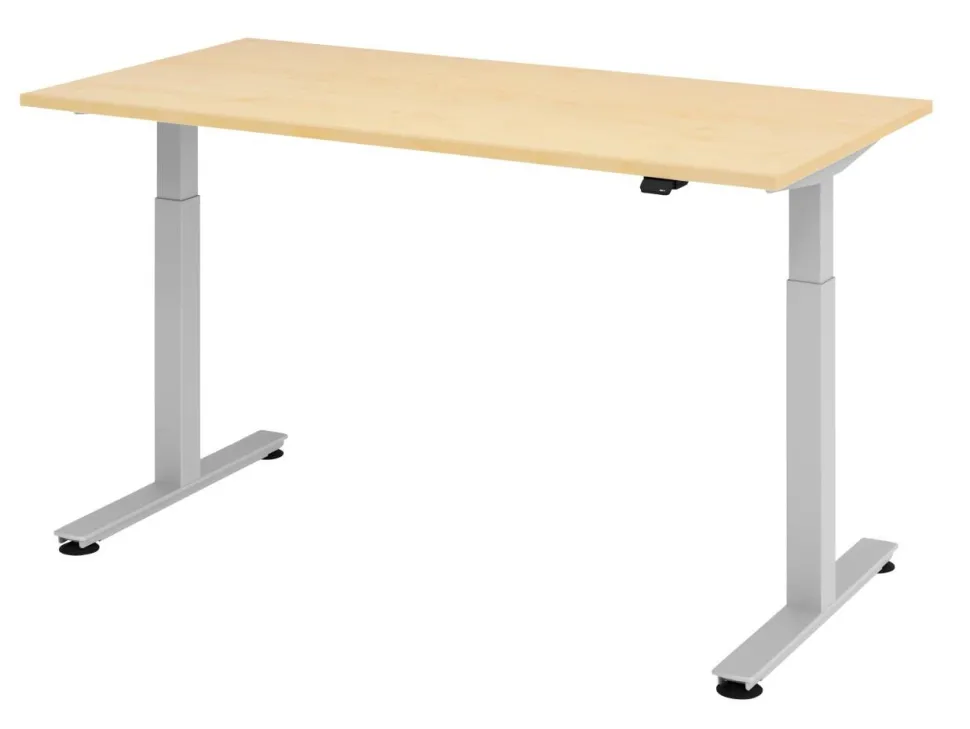 Hammerbacher XMST VXMST Elektrisch hoogteverstelbaar Zit-sta-bureau Rechthoekig Ahorn T-Voet 1,600 (B) x 800 (D) x 1,200 (H) mm Spaanplaat, Staal