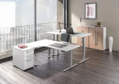 Hammerbacher Zit-sta bureau Ergonomic Aktiv XDSM Wit 1.600 x 800 x 635 mm