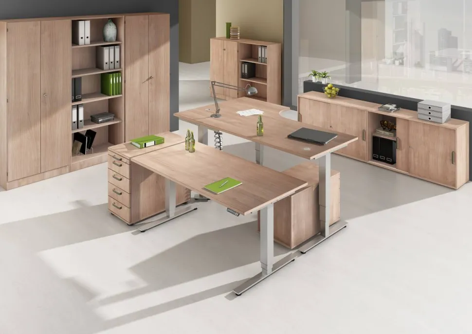 Hammerbacher Zit-sta-bureau XDSM19/N/S Noten 1.800 x 800 x 635 mm