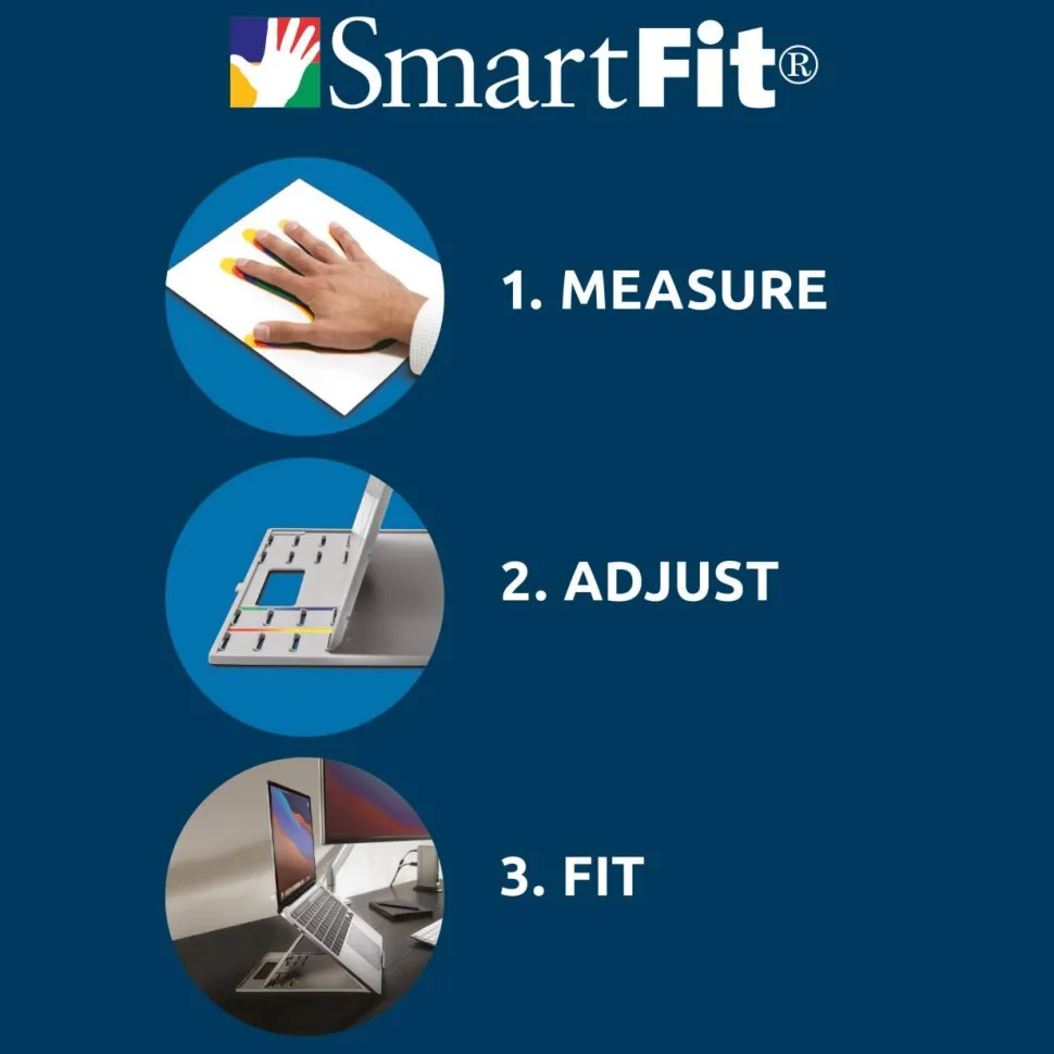 Kensington SmartFit SoleMate Pro Elite Ergonomische in Hoogte Verstelbare Voetensteun K50345EU 530 x 340 x 90 mm Grijs