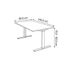Kerkmann Form 2 Bureau Rechthoekig Antraciet T-Voet 1.400 (B) x 800 (D) x 820 (H) mm