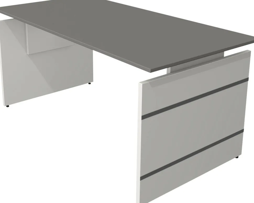 Kerkmann Form 4 Bureau Rechthoekig Grafiet Wang 1.600 (B) x 800 (D) x 760 (H) mm