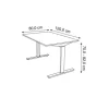 Kerkmann Form 2 Bureau Rechthoekig Antraciet T-Voet 1.200 (B) x 800 (D) x 820 (H) mm