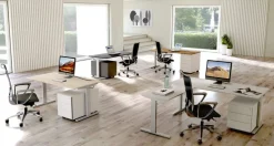 Kerkmann Form 2 Bureau Rechthoekig Antraciet T-Voet 1.800 (B) x 800 (D) x 820 (H) mm