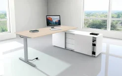 Kerkmann Form 2 Bureau Rechthoekig Antraciet T-Voet 1.800 (B) x 800 (D) x 820 (H) mm